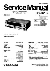 Technics RS-B205 Manual De Servicio