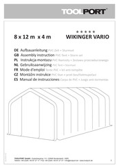 toolport WIKINGER VARIO 8 x 12 m x 4 m Manual De Instrucciones