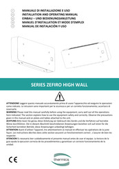 Thermics ZEFIRO HIGH WALL Serie Manual De Instalacion Y Uso