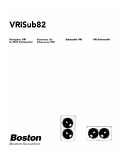 Boston Acoustics VRiSub82 Manual Del Usuario
