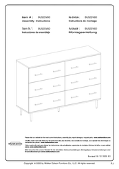 Walker Edison BU52SV6D Instrucciones De Ensamblaje