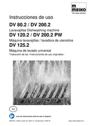 Meiko DV 200.2 PW Instrucciones De Uso