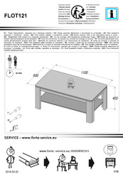 Forte FLOT121 Instrucción De Montaje