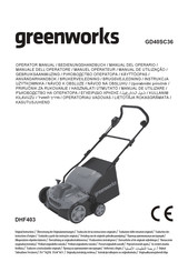 GreenWorks GD40SC36 Manual Del Operario