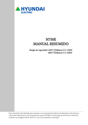 Hyundai Electric N750E Manual Resumido