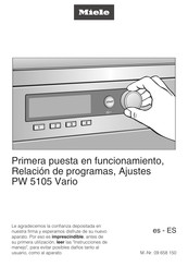 Miele PW 5105 Vario Instrucciones De Funcionamiento