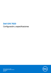 Dell G16 7620 Configuración Y Especificaciones