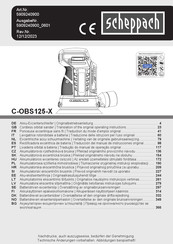 Scheppach 5909240900 Traduccion Del Manual De Instrucciones Originale