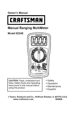 Craftsman 82345 Manual Del Propietário