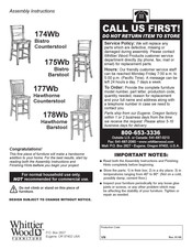 Whittier Wood Furniture Bistro 174Wb Instrucciones Para Armar