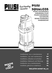 Piusi SQUALO35 Instalación Uso Y Mantenimiento