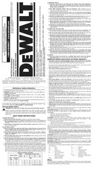DeWalt D25113 Manual De Instrucciones