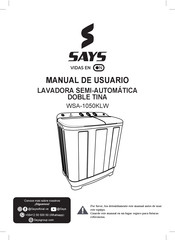 SAYS WSA-1050KLW Manual De Usuario