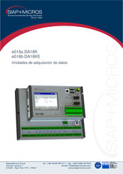 SIAP+MICROS e018b DA18KE Manual Del Usuario