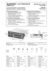 Bosch BLAUPUNKT ACR 931 Manual De Servicio
