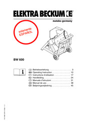 Metabo Elektra Beckum BW 600 Manual De Uso