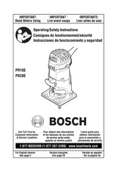Bosch PR10E Instrucciones De Funcionamiento Y Seguridad