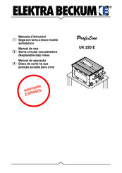 Elektra Beckum ProfiLine UK 220 E Manual De Uso