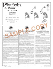 Price Pfister Pfirst LJ89-030K Instrucciones De Instalación