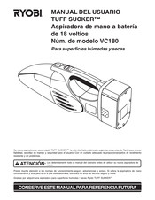 Ryobi TUFF SUCKER VC180 Manual Del Usuario