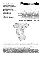 Panasonic EY78A1 Manual De Instrucciones