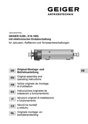 GEIGER GJ56 E14-1002 Serie Instrucciones Originales De Instalación Y Funcionamiento