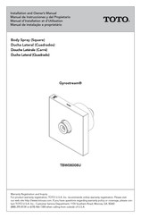 Toto Gyrostream TBW08008U Manual De Instrucciones Y Del Propietario