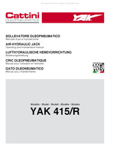 Cattini Oleopneumatica YAK 415/R Manual Uso Y Mantenimiento