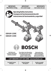 Bosch GSR18V-1330C Instrucciones De Funcionamiento Y Seguridad