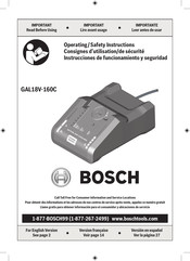 Bosch GAL18V-160C Instrucciones De Funcionamiento Y Seguridad