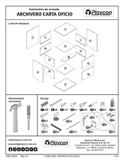 Playcon ARCHIVERO CARTA OFICIO Instructivo De Armado