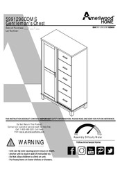 Ameriwood HOME Gentleman's Chest 5991296COMS Manual Del Usuario