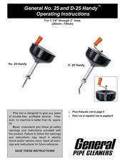 General Pipe Cleaners D-25-2-A Instrucciones De Funcionamiento