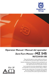 Husqvarna MZ54 Manual Del Operador