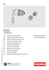 Franke F5 ACXT2001 Instrucciones De Montaje Y Servicio