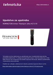 Remington ProPower Titanium Ultra HC7170 Manual Del Usuario