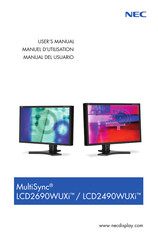 NEC MultiSync LCD2490WUXi-BK Manual Del Usuario