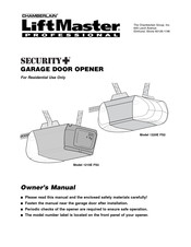 Chamberlain LiftMaster PROFESSIONAL SECURITY + 1210E FS2 Manual Del Propietário