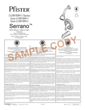 Pfister Serrano LG89-8SRK Instrucciones De Montaje