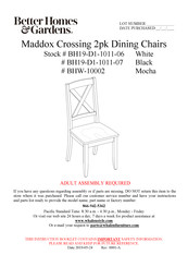 Better Homes and Gardens Maddox Crossing BHW-10002 Instrucciones De Montaje