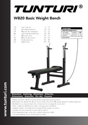 Tunturi WB20 Basic Weight Bench Manual Del Usuario
