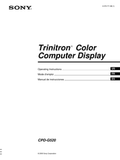Sony Trinitron CPD-G520P Manual De Instrucciones