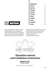 Vetus BOW4512DI Manual De Manejo Y Instrucciones De Instalación