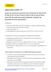 Jabra Link 14201-17 Instrucciones