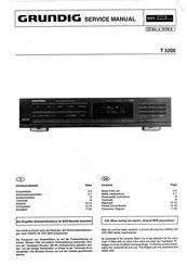 Grundig T 5200 Manual De Servicio