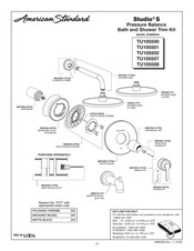 American Standard Studio S TU105501 Instrucciones