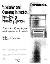 Panasonic CW-C141NU Instrucciones De Instalación Y  Operación