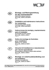 Wolf SEM-1-1000 Instrucciones De Montaje Y Mantenimiento Para El Instalador