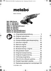 Metabo WA 11-125 Quick Manual Original