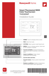 Honeywell Home Smart Thermostat 9000 Color Touchscreen Guia De Instalacion